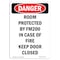 Signmission Safety Sign, OSHA Danger, 14" Height, Room Protected By Fm200 In Case, Portrait OS-DS-D-1014-V-2271 - alternate 1
